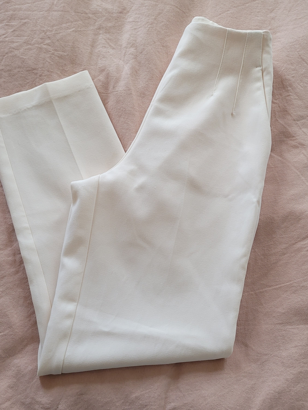 Dynamite White High-Waist Tailored Pants